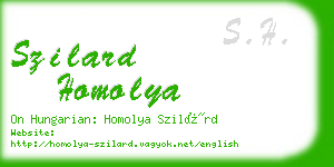 szilard homolya business card